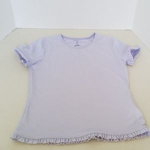 Girls Land's End purple swim shirt.